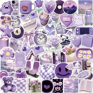 Lot De 56 Autocollants Graffiti Violets Pour Ordinateur Portable, Voiture, Moto, Vélo, Casque, Skateboard, Guitare, Bouteille D'eau, Décoration Cool, Cadeaux - Neuf
