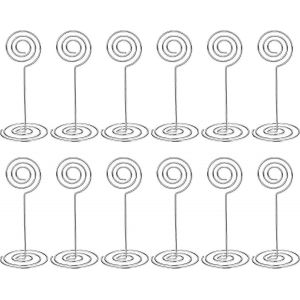 Paquet de 12 Ensemble de numéros de table Porte-cartes Supports photo Place en papier Pinces de menu,forme de cercle - Neuf