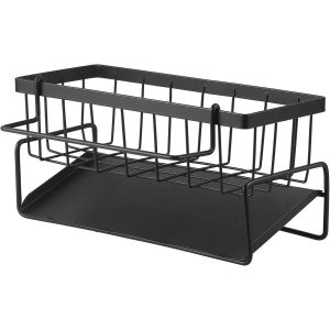 Chenquansarl-Porte Eponge Evier Cuisine, Organisateur Evier Cuisine En Acier Inoxydable, Rangement Cuisine Avec Bac De Vidange Automatique Et Porte-Serviettes, Organisateur D'évier Pour Cuisine Et Sa - Neuf