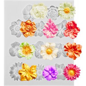 Moule En Silicone Fleur D'argile Polym&egrave;re Moule Fleurs Fondant Bricolage Moules Ensemble Pour D&eacute;coratif Polym&egrave;re Argile Moule - Neuf