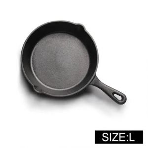 Ore-Poêle À Frire En Fonte,Poêle De Cuisson Pour Steak D'?Ufs,Marmite De Cuisson,Cuisinière À Gaz,Ustensiles De Cuisine À Induction,Poêle À Frire Faite À La Main 14/16/20cm-20cm- - Neuf