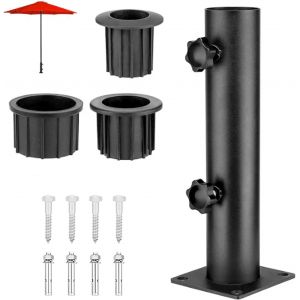 Ulteronixshop-Pied De Parasol, Colonnes De Parasol De Jardin, Colonne De Parasol Universelle Avec Anneau R&eacute;ducteur En 3 Parties (50/40/32 Mm), Supports De Manchon De Parasol, Colonne De Base De Parasol Pour Granit - Neuf