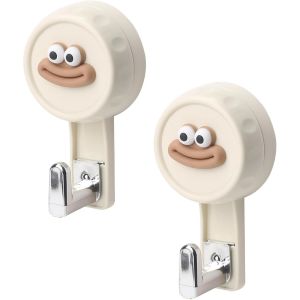 Eryi-Lot 2 Crochet Ventouse Salle De Bain Puissante 5kg Crochet Torchon Cuisine Sans Perçage Des Crochets Pour Enfants Accroche Torchon Carrelage Ventouse Patère Manteau Ventouse Beige - Neuf