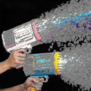 Bubble Gun Rocket 69 Trous Bulles De Savon Forme De Pistolet Machine Bun Souffleur Automatique Avec Jouets L&eacute;gers Compatibl - Neuf