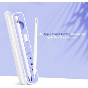 TIANYI-Étui de Transport Portable Compatible avec Apple Pencil Pro, Pencil (USB-C), Pencil (2e / 1re Génération), Accessoires Stylet Boîte de Rangement Étui Pencil, Violet - Neuf