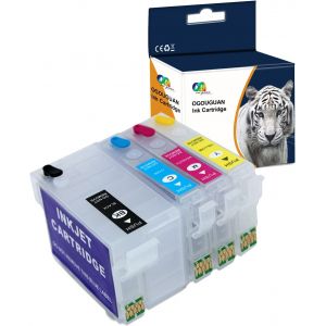 ERYI-Teland Lot De 4 27Xl 27 27Xl T2711-T2714 Cartouche D'Encre Rechargeable Vide De Rechange Pour Imprimante Epson Wf-3620 Wf-3640 Wf-7720 Wf-7710 Wf-7210 Wf-7610 Wf-7620 Wf-7110 - Neuf
