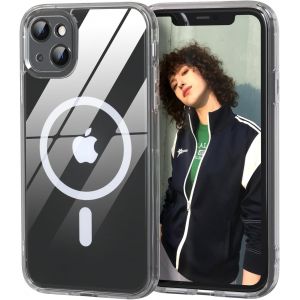 Magnétique Coque Pour Iphone 13, Compatible Avec Magsafe, Protection D'objectif Tout Compris, Etui Translucide Mat Arrière Housse Fine Antichoc [Pc Dur Housse+ Tpu Bumper] - Neuf