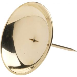 KALANKA-Couronne de l'Avent Bougeoir avec épine Ø8cm Laiton Or Brillant décoration Surface Lisse 10659 - Neuf