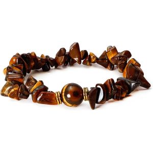 Kalsw-Bracelet De Pierres Naturelle Bracelet Perle Baroque Elastique Bracelet En Éclats Cadeau Femme Fille Petite-Amie - Neuf