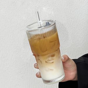 Kalanka-Gobelet En Verre Avec Couvercle Et Paille - 600 Ml - Gobelets &iquest;&iquest; Caf&iquest;&iquest;, &iquest;&iquest; Bi&iquest;&iquest;Re, De Voyage, &iquest;&iquest; Smoothie - Design Anti-Fuite - Pour Caf&iquest;&iquest;, Cocktail, Th&iquest;&iquest; - 1 Pi&iquest;&iquest;Ce - Neuf