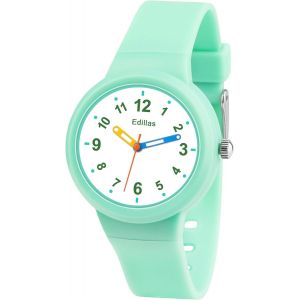 Kalanka-Montre Enfant, Montre Analogique Pour Garçons Filles, Montre Pour Enfant Étanche À Quartz Et Bracelet Souple, Adaptée Aux Enfants De 3 À 15 Ans.Pour L'apprentissage De La Lecture - Neuf