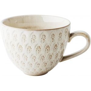 Eryi-Tasse De Petit Déjeuner Vintage Gaufrée Tasse À Café De Grande Capacité 500ml Mug En Céramique Créative Avec Poignée Passe Au Micro-Ondes Et Au Lave-Vaisselle - Neuf