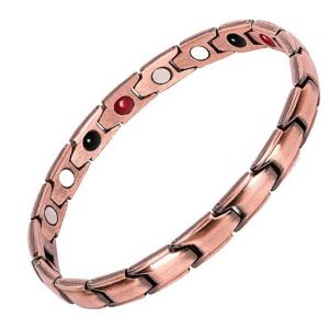 Bracelet Magnétique Élégant En Cuivre Pour Femme, Soulageant La Douleur Liée À L'arthrite Et Au Syndrome Du Canal Carpien. Bracelets Magnétiques Pour Femme, Bracelet En Cuivre. - Neuf