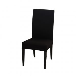 (Noir) Lot de 2 housses extensibles universelles pour chaises de salle à manger, amovibles et lavables, idéales pour mariage, restaurant, hôtel et décoration d'intérieur - Neuf