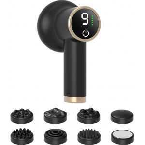 Masseur Anti-Cellulite &Eacute;lectrique Sans Fil Noir - Portable, 9 Niveaux De Vibration, Batterie 1800mah - Pour Corps, Jambes Et Ventre - Neuf