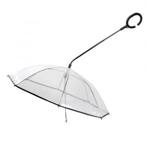 Parapluie Transparent Pour Petit Chien Avec Laisse &iquest; Imperm&eacute;able Et Portable - Neuf