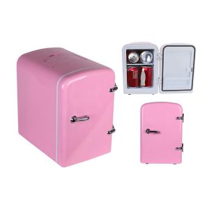 Mini-r&eacute;frig&eacute;rateur 4L pour boissons - Glaci&egrave;re et chauffe-boissons &eacute;lectrique portable - Rose - Neuf
