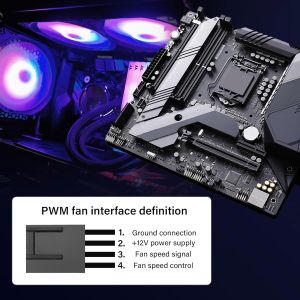 2 PCS 4 broches / 3 broches PWM ch&acirc;ssis ventilateur Splitter Cable 4 broches / 3 broches 1 femelle &agrave; 5 m&acirc;le PC refroidissement r&eacute;partiteur d'alimentation c&acirc;ble d'extension(1 &agrave; 5) - Neuf