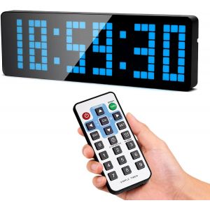 Ulteronixshop-Timer Sport, Horloge Digitale Murale LED Grand Format 13,2"" avec Compte &agrave; Rebours/Chronom&egrave;tre Horloge Numerique pour la Salle de Sport Garage Maison Sport et M&ecirc;me Int&eacute;rieur et Ext&eacute;rieur - Neuf