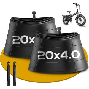 Subzonal-Lot De 2 Chambres &Agrave; Air 20 Pouces Av32mm Valve Schrader, 20 X 4.0 Tuyaux V&eacute;lo Anti-Crevaison Compatible 20 Pouces Ebike/V&eacute;lo &Eacute;lectrique/Vtt - Neuf