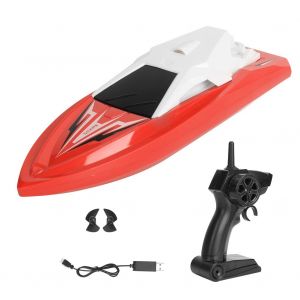 Bateau Telecommande Electrique 2,4 Ghz Pour Enfants, Jouet Pour Piscines, Lacs, Rouge - Neuf