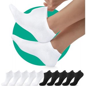 10 Paires Chaussette Basses Homme Femme,Coton Courtes Chaussettes De Sport,Respirant Anti Transpiration Antiderapante Socquettes Running Unisexe.[C1685] - Neuf