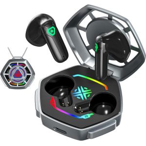 True Wireless Bluetooth Earbuds, True Wireless Earbuds, In-Ear Gaming Earbuds With Microphone, 20H Playback With Diy Stickers, Ipx5 Waterproof Mysterious For Tv, Smartphone, Computer - Neuf
