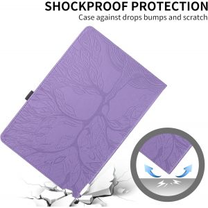 Coque Pour Samsung Galaxy Tab A 10.1 Pouces 2019 (Sm-T510/T515), Etui Premium Cuir Pu Rotatif À 360 Antichoc Degrés Flip Case Cover Fonction Support Housse - Violet - Neuf