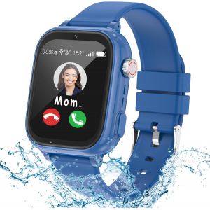 Montre Connect&eacute;e Enfant - Montre 4G Gps Enfant Avec Wifi Appel Vid&eacute;o Sos Sim T&eacute;l&eacute;phone Cam&eacute;ra Jeux Musique Excellent Cadeau Montre Intelligente Smartwatch Pour Gar&ccedil;ons Filles De 3-14 Ans (Bl[Z527] - Neuf