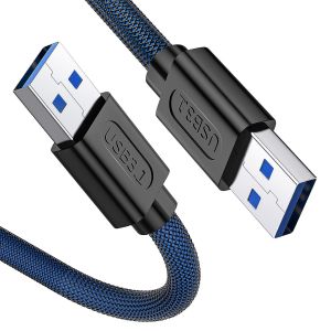 MEVRONISSHOP-C&acirc;ble USB 3.0 A vers A M&acirc;le 1M, C&acirc;ble USB 3.0 M&acirc;le vers M&acirc;le Cordon USB double extr&eacute;mit&eacute; pour refroidisseur d'ordinateur portable - Neuf