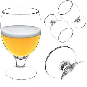 Lot De 2 Verres À Bière, 370 Ml, En Verre, Verres À Bière, Verres À Bière Pour Pils, Verres À Bière Claire, À Blé Et Artisanal, Chope À Bière, Verres À Bière De Blé - Neuf