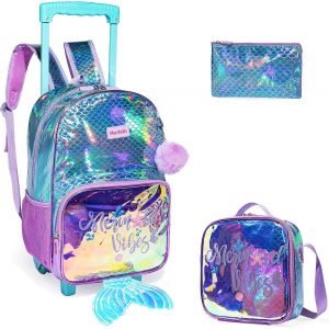 CHECARZHN--NO1-Sac À Dos Roulette Pour Enfant Fille D'École Licorne Perlée Scolaires - Neuf