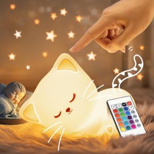 Veilleuse Enfant Veilleuse Bébé,16 Couleurs+Télécommande Veilleuse Rechargeable+Sans Fil, Veilleuse Bebe Deco Chambre Bebe Veilleuse Bébé,Veilleuse Enfant Rechargeable Veilleuse Bebe,Déco Chambre Béb - Neuf