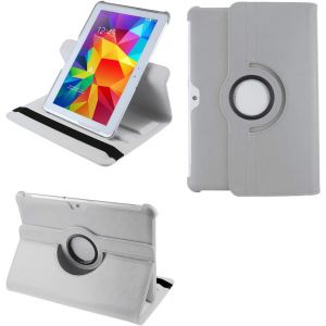 2.0 Etui pour Samsung Galaxy Tab 10.1 N GT-P7500 GT-P7501 GT-P7510 GT-P7511, Tab 2 10.1 P5100 P5110 Coque de Protection Rotation 360&iexcl;&atilde; Smart Housse Cover Case Stand - Blanc - Neuf
