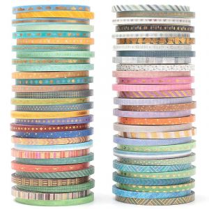 Mevronisshop-60 Rouleaux Mince Washi Tape Set Feuille D&iquest;Or Super Maigre Masking Tape Ruban Adh&eacute;sif Pour Scrapbooking Artisanat De Bricolage - Neuf