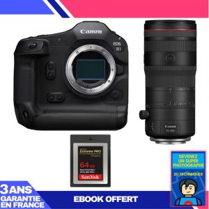 Boitier Canon EOS R1 + RF 70-200mm f/2.8 L IS USM Z Noir + 1 SanDisk 64GB Extreme PRO CFexpress Type B + Ebook 'Devenez Un Super Photographe - Neuf