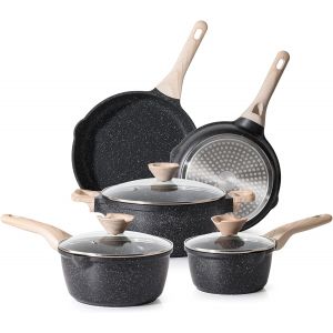 Subzonal-Lot De 5 Casseroles Antiadh&eacute;sives Saines Et Non Toxiques, Compatibles Avec Les Plaques &Agrave; Induction, Sans Pfoa Et Sans Pfas - Neuf