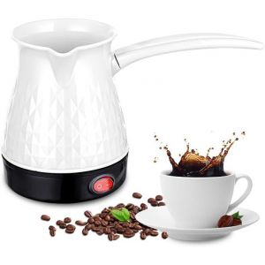 KALANKA-Cafetière Turque, 500ml Machine À Expresso À Induction, Cafetière Turque, Machine À Café Électrique Turque, Cafetière Électrique Pour La Maison, Le Bureau Les Voyages (Blanc) - Neuf