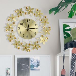 HJLIAN Horloge murale moderne 3D sans tic-tac, grande taille, pour decoration de salon - Neuf