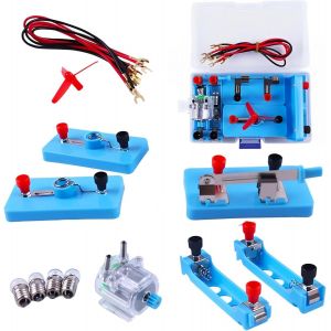 KAAQL-Circuit Électrique Kit,Jouets Montessori Éducation,Kit Scientifique De Physique,Jouets Apprentissage Électrique Avec Moteur Et Ampoule Pour Débutant - Neuf
