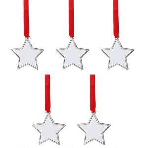 No&euml;l DIY Blancs Ornement d'Arbre de No&euml;l Boules de Sublimation Blancs Pendentif Personnalis&eacute; de l'Art et de la D&eacute;coration - Neuf