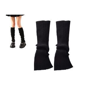 Gu&ecirc;tres Longues En Maille Style Ann&eacute;es 80 Pour Femme - Noires - Neuf