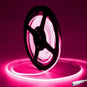 Dc12v Ruban Led Cob Rose, 5m 480led/M N&eacute;on Bande Lumineuse Led, 2,7mm Led Strip Rubans &Agrave; Led Cob Pour La D&eacute;coration De La Salle Fpv De Voiture(Seule Bande Led) - Neuf