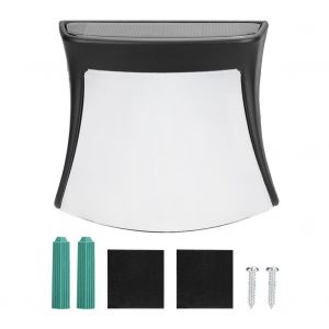 HJLIAN Lampe murale LED a energie solaire pour decoration de cloture de cour exterieure (lumiere blanche) - Neuf