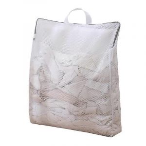 Sacs à linge Grand avec poignées 50x60cm Paquet de 2 filets à linge zippés à mailles fines pour machine à laver Sacs à linge réutilisables pour dortoir et appartement universitaire - Neuf