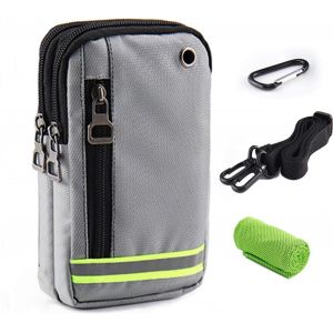 CAUC-Portefeuille Housse Sport Petit Pochette Tactique Ceinture Homme Femme Bandouli&egrave;re Sac Sacoche Gadget Banane &agrave; Main Sac T&eacute;l&eacute;phone Portable Sac de Voyage avec Boucle pour iPhone Samsung Wiko Smar - Neuf