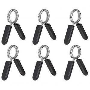 6 Pack 1 Pouce (25 Mm) Barbell Clip Pins-Colliers &Agrave; Ressort D'halt&egrave;res Pour Barre De Poids Standard,Travail Ou - Neuf