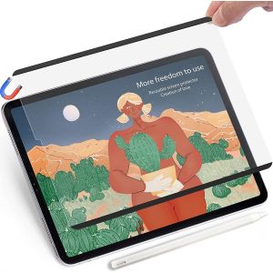 KAL-2Pcs Magn&eacute;tique Paperfeel Protection &Eacute;cran Pour Ipad Air 5E G&eacute;n&eacute;ration/Ipad Air 4E G&eacute;n&eacute;ration (2022/2020), Film Protecteur Mat, &Eacute;criture & Dessin Comme Sur Papier, R&eacute;utilisable Et Amovible - Neuf