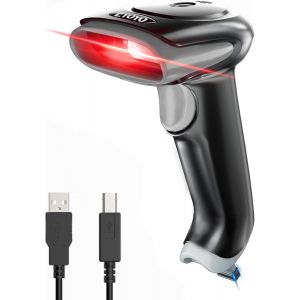 VornixorSarlshopDouchette Code Barre 1D 2D QR Code, Lecteur Codes sans Fil 3 en 1 Compatible avec Bluetooth et 2,4 GHz sans Fil et Scanner Codes Barre Filaire USB Portable-Gris - Neuf