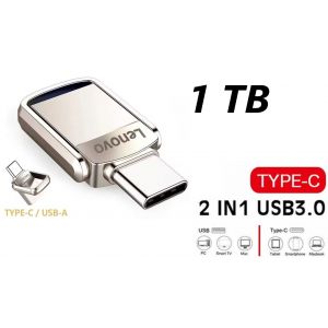 1TB-1000Go Clé USB 3.0 hte Vitesse, OTG 2en1, de USB à usb TypeC, Androïd - Neuf
